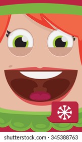 Christmas elf vector illustration