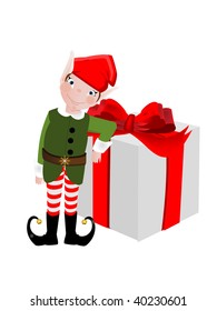 christmas elf vector illustration