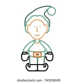 christmas elf vector  illustration