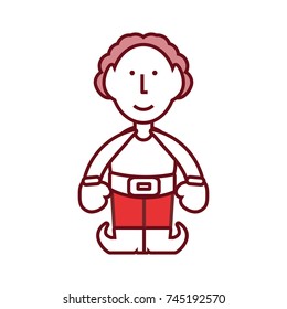 christmas elf vector illustration