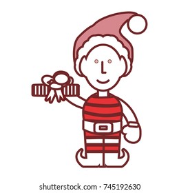 christmas elf vector illustration
