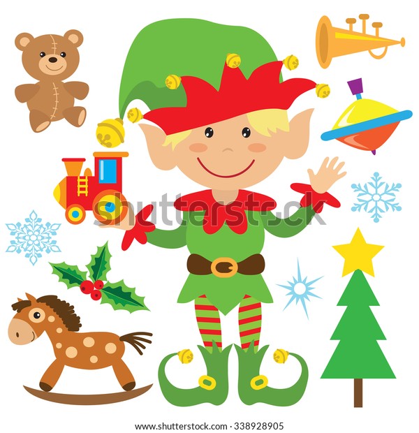 Christmas Elf Vector Illustration Stock Vector Royalty Free 338928905 Shutterstock 