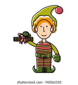 christmas elf  vector ilustration