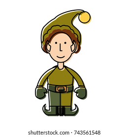 christmas elf  vector ilustration
