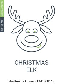 Christmas elk icon