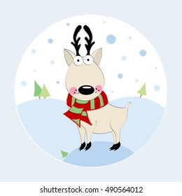 Christmas Elk vector illustration
