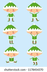 christmas elves vector
