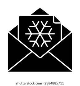 Christmas Email Icon Vector Illustration Isolated on Transparent Background. Use for Xmas, Decoration, Greeting Card Etc.