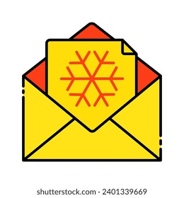 Ilustración del vector de iconos amarillos de Navidad aislado en fondo blanco. Uso para Navidad, Decoración, Tarjeta de felicitación Etc.