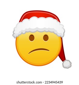 Christmas embarrassed face Large size of yellow emoji smile