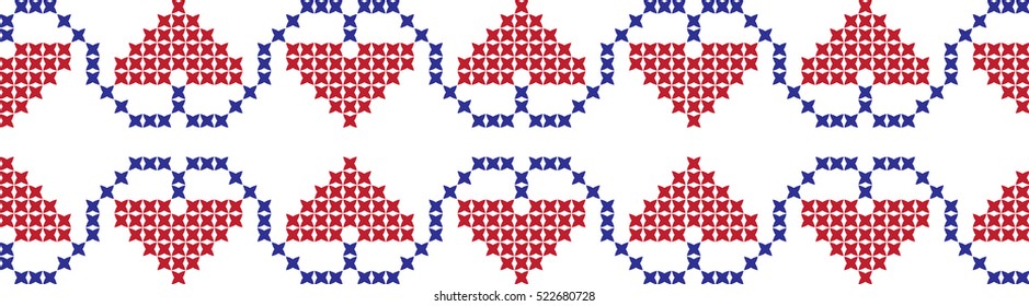 Christmas embroidered cross-stitch pattern Ukrainian national