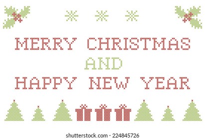 Christmas embroidering