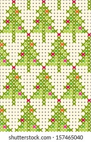 Christmas embroidery pattern