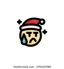 Christmas Emoji , Annoyed Emoticon.