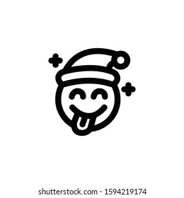 Christmas Emoji , Hungry Emoticon.