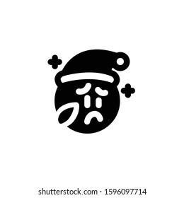 Christmas Emoji , Sad Emoticon.