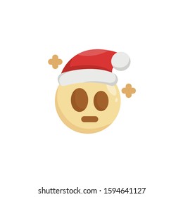 Christmas Emoji , Shock Emoticon.
