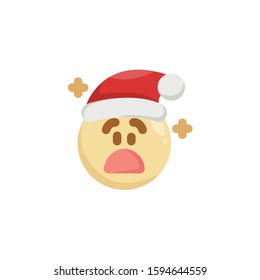 Christmas Emoji , Shock Emoticon.
