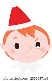 Christmas emoji: Suspicious elf boy.
