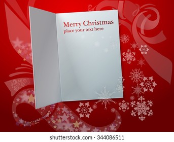 Christmas empty postcard. Eps 10