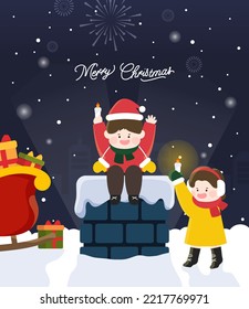 Christmas at the end of the year 
