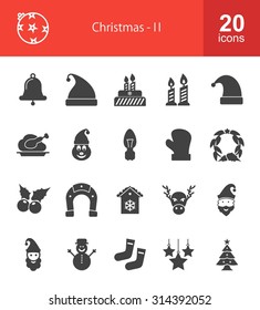 Christmas and Enjoyment icon set. Can also be used for celebration, holidays, and decoration. Suitable for web apps, mobile apps and print media.