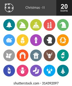 Christmas and Enjoyment icon set. Can also be used for celebration, holidays, and decoration. Suitable for web apps, mobile apps and print media.