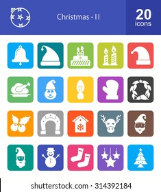 Christmas and Enjoyment icon set. Can also be used for celebration, holidays, and decoration. Suitable for web apps, mobile apps and print media.