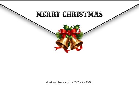 Christmas envelope design with a simple but elegant concept with a touch of Christmas duster on the cover.