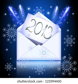 Christmas envelope with paper