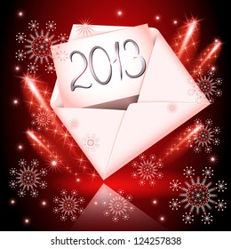 Christmas envelope with paper