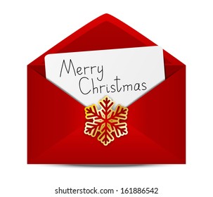 Christmas Envelope With Paper Card