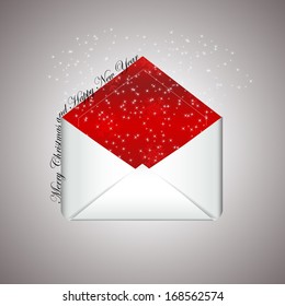 Christmas envelope with paper card