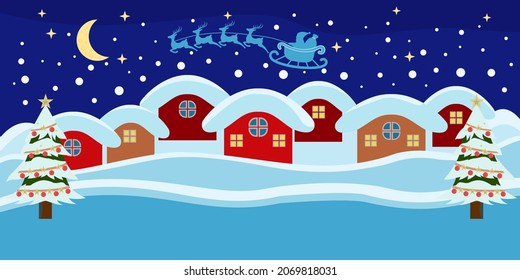 Christmas eve illustration. Merry Christmas. Creative concept for Christmas card, background. Vector illustration design