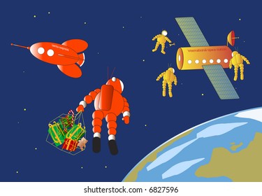 christmas eve at the international space station