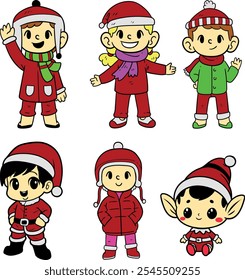 Christmas Eve Vector Elements set
