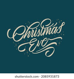 Weihnachtsabend Vektor Text für den Weihnachtsfeiertag. Design-Poster, Grußkarte, Partyeinladung. Vektorgrafik. 