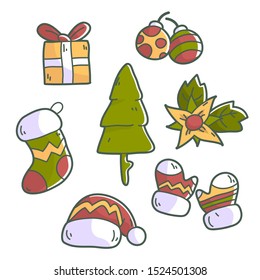 Christmas event elements premium vector