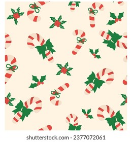 Christmas fabric art Vector design pattern illustration 