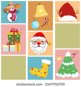 Christmas fabric patterns for printing, mockups, fabric, textures.