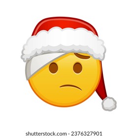 Christmas face with head-bandage Large size of yellow emoji smile