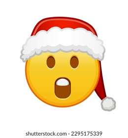 Christmas Face with open mouth Large size of yellow emoji smile