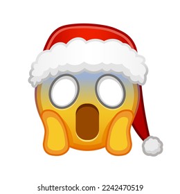 Christmas face screaming in fear Large size of yellow emoji smile