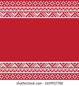 Christmas Fair Isle Border Template - This is a Christmas fair isle border template suitable for backgrounds, printing materials, etc.