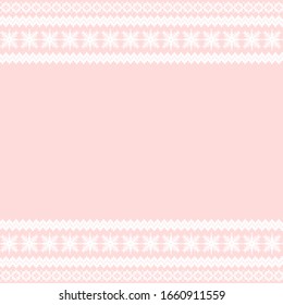 Christmas Fair Isle Border Template - This is a Christmas fair isle border template suitable for backgrounds, printing materials, etc.