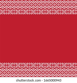 Christmas Fair Isle Border Template - This is a Christmas fair isle border template suitable for backgrounds, printing materials, etc.