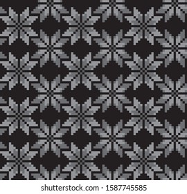 Christmas Fair Isle Floral Seamless Pattern for wallpaper, packaging, fashion print and others