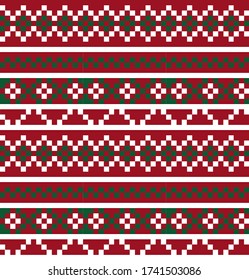 Weihnachts-Messe-Muster-Hintergrund für Modetextilien, Strickwaren und Grafiken