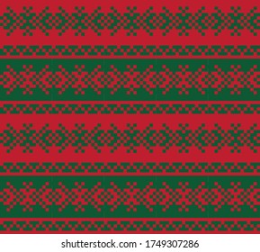 Christmas fair isle pattern background for fashion textiles, knitwear and graphics