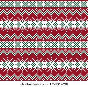 Christmas fair isle pattern background for fashion textiles, knitwear and graphics